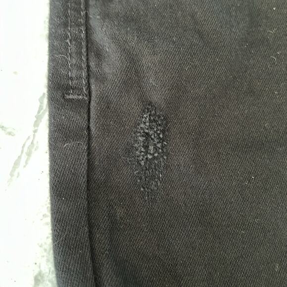 Forever 21 Black Bib Overall Ripped Skinny Jeans Size 26 Distressed Festival - Picture 13 of 15